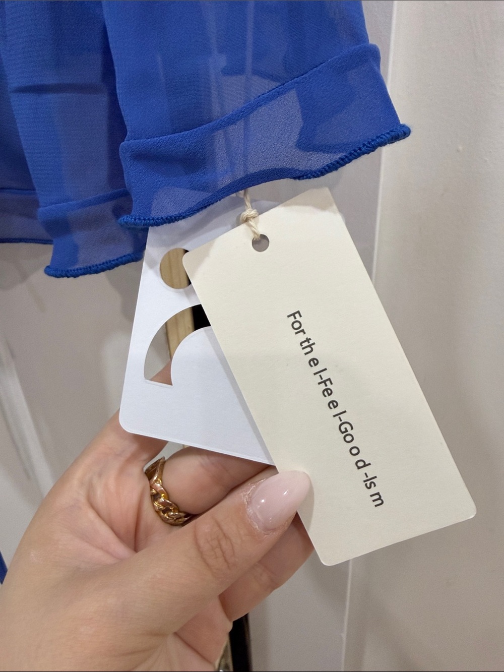 Commense Royal Blue Ruffle Tie-Front Camisole - Picture 2 of 4